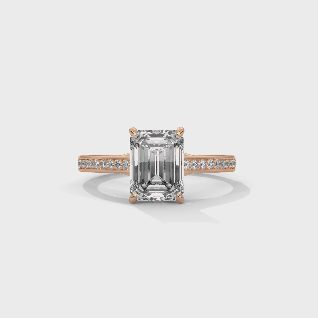 Emerald Cut Diamond Engagement Ring