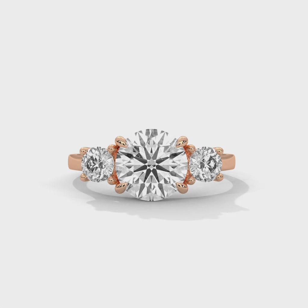 Three-Stone Round Diamond Engagement Ring