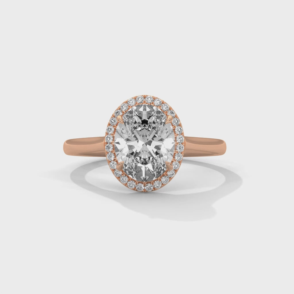 Oval Halo Diamond Engagement Ring