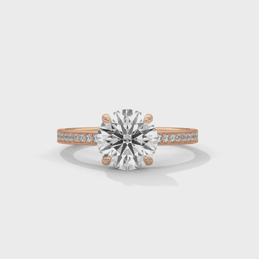 Four-Prong Round Brilliant Diamond Engagement Ring