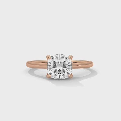 Cushion Cut Solitaire Engagement Ring